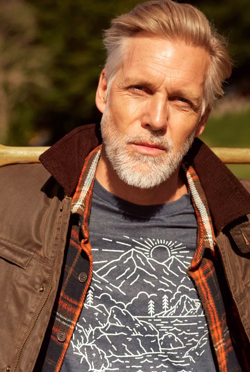 Weird Fish Lakes Peaks Graphic T-Shirt Navy