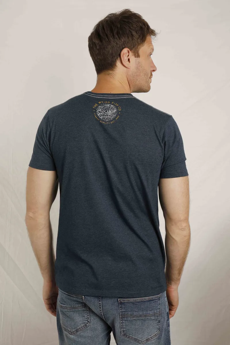 Weird Fish Lakes Peaks Graphic T-Shirt Navy-6