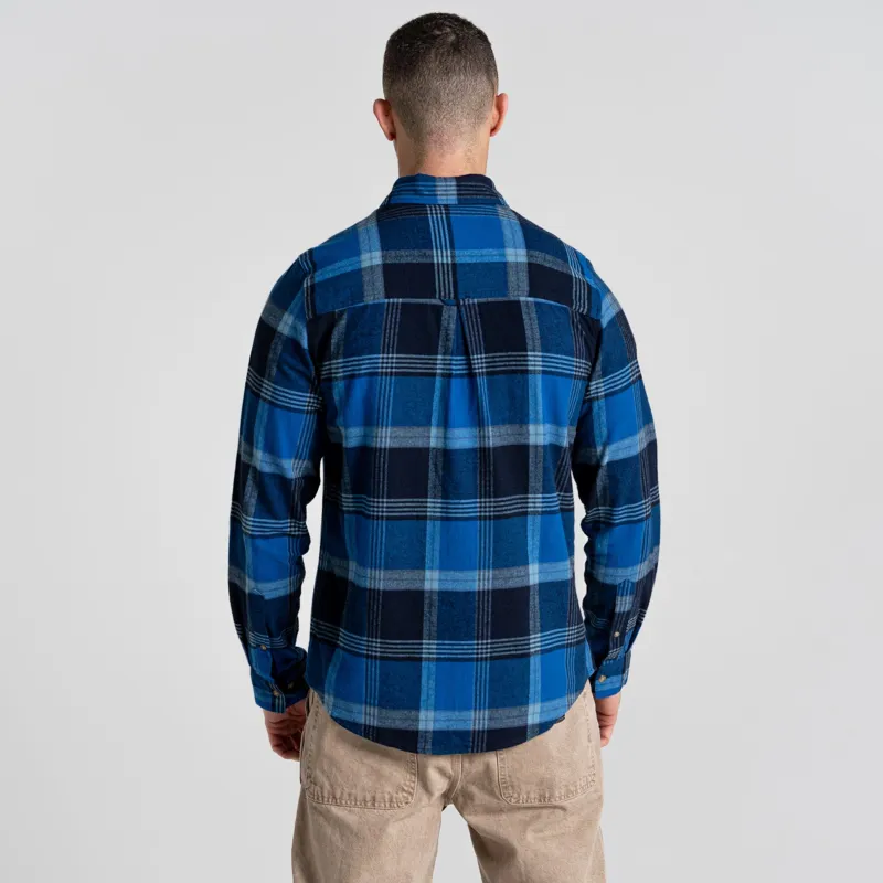 Craghoppers Men's Thornhill Long Sleeved Shirt Blue Navy Check