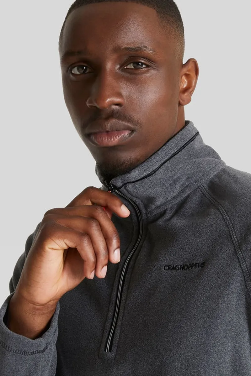 Craghoppers Men's Elton Half Zip Fleece Black Pepper-2