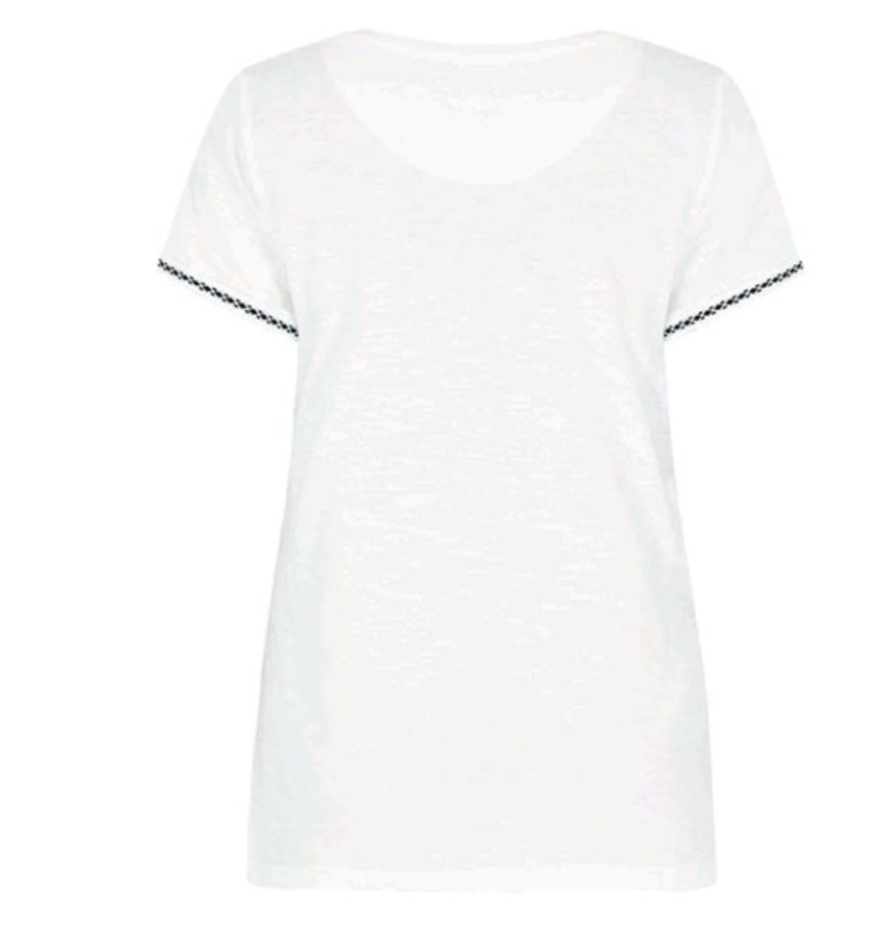 Weird Fish Teya Organic Cotton Tee White-1